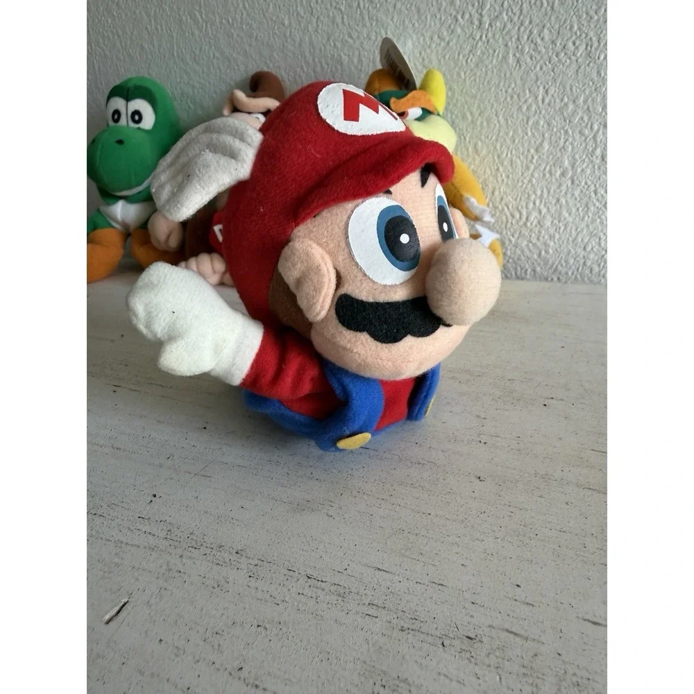 Vintage Plush Nintendo N64 BeanBag Figures Set of 4 Mario Yoshi Bowser Donkey K